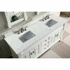 James Martin Vanities Brookfield 72in Double Vanity, Bright White w/ 3 CM Eternal Jasmine Pearl Quartz Top 147-V72-BW-3EJP